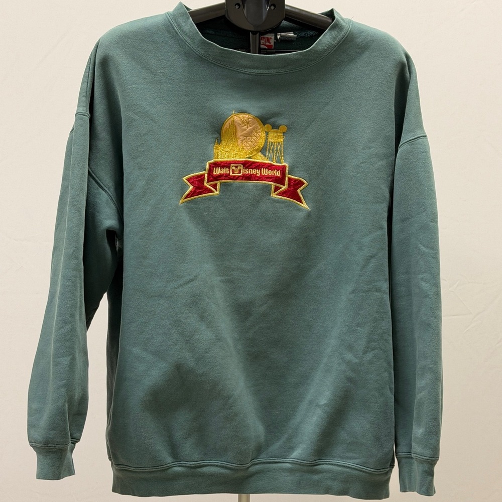 Vintage Walt Disney World Embroidered Sweatshirt L/XL‎ Mickey Inc 90s Retro